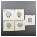 Full Steps Jefferson Nickels Various Dates