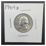 1964-d Washington Quarter