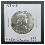 1954 Franklin Silver Half Dollar