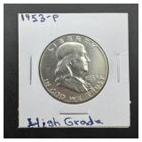 1953 Franklin Silver Half Dollar