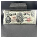 1907 United States $5 Woodchopper Note
