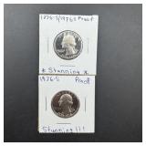 2 Bicentennial Proof Quarters