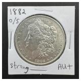 1882-o Over S Morgan Silver Dollar