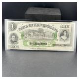 Rare $1 Bank Of New England Connecticut Note