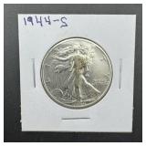 1944-s Walking Liberty Silver Half Dollar Dollar