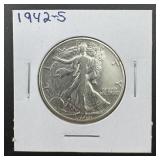 1942-s Walking Liberty Silver Half Dollar Dollar