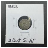 1852 Three Cent Silver