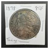 1878 8 Tail Feathers Morgan Silver Dollar