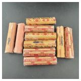 (10 Times) S Mint Wheat Cent Rolls