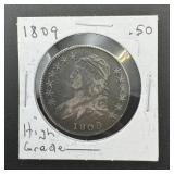 1809 Capped Bust Half Dollar
