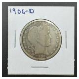 1906-d Barber Silver Half Dollar