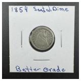 1854-seated Dime