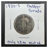 1930-s Standing Liberty Silver Quarter