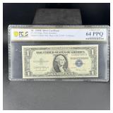 1935 E Silver Certificate Pcgs 64