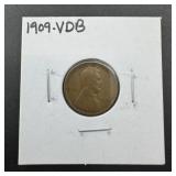 1909 Vdb Lincoln Wheat Cent