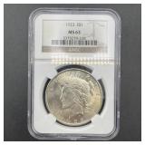 1923 Peace Silver Dollar