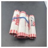 2009-p &d Five Rolls Of Pennies