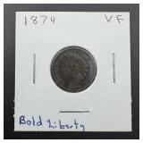 1874 Indian Head Cent