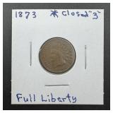 1873-close 3 Indian Head Cent