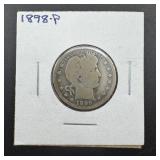 1898p Barber Silver Quarter