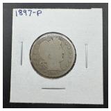 1897p Barber Silver Quarter