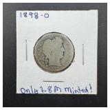 1898-o Barber Silver Quarter