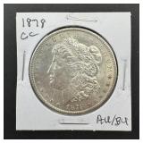 1878-cc Morgan Silver Dollar