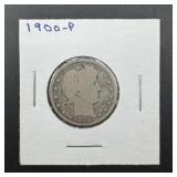 1900p Barber Silver Quarter