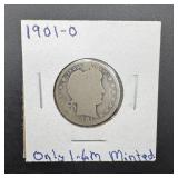 1901-o Barber Silver Quarter