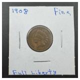 1908 Indian Head Cent