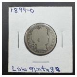 1894-o Barber Silver Quarter
