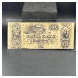 1800s Canal Bank $10 Note
