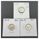 Uncirculated Mercury Dimes