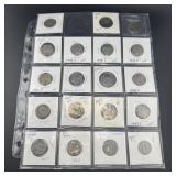 20 Silver War Nickels