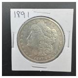 1891 Morgan Silver Dollar