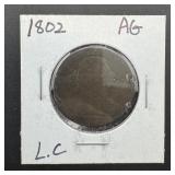1802 Flowing Hair Large Cent