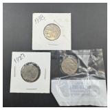3 Mixed-date Buffalo Nickels