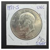 1971-s Silver Eisenhower Dollar