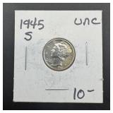 1945-s Uncirculated Mercury Dime