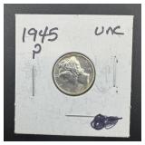 1945-p Uncirculated Mercury Dime