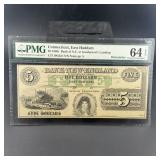 1860 Connecticut East Haddam $5 Bank Note