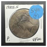1935-s Peace Silver Dollar
