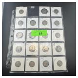 Sheet Of Jefferson Nickels (1940s)