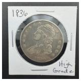 1836 Capped Bust Half Dollar