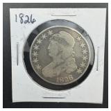 1826 Silver Capped Bust Half Dollar