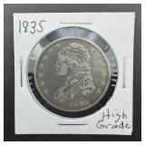 1835 Capped Bust Half Dollar