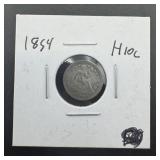 1854 Seated Half Dime