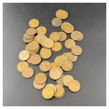 50 Mixed Wheat Pennies