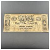 1820s Canal Bank New Orleans $1 Note