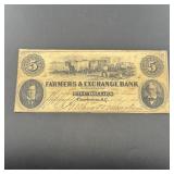 1856 Farmers & Exchange Bank (charleston, Sc) $5 N